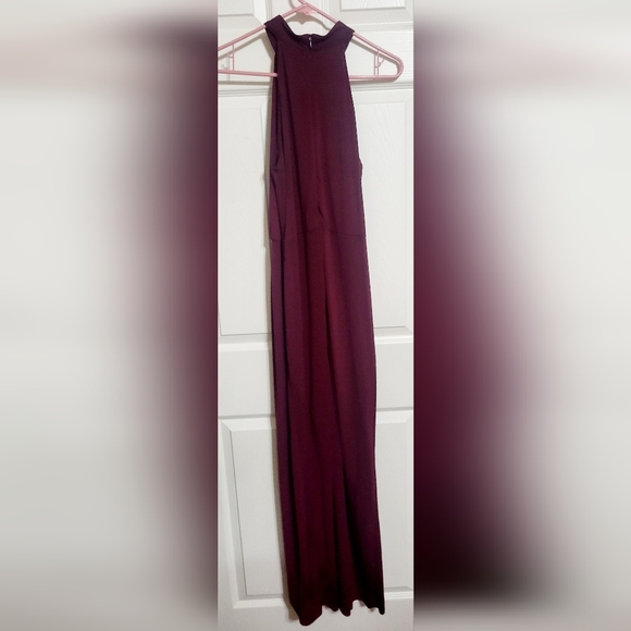 NWOT VENUS BURGUNDY DRAPE DRESS - Picture 1 of 8